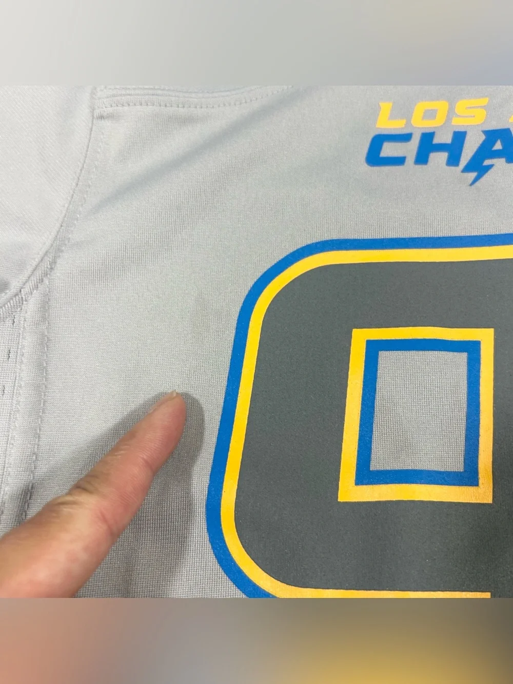 NFL Los Angeles Chargers #97 BOSA Youth Medium Football Atmosphere Jersey Gray
